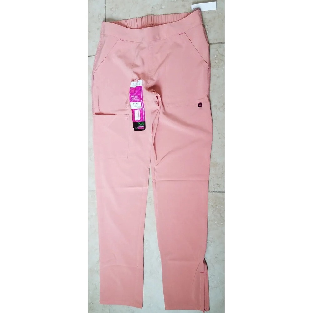 Scrubstar Women Active Stretch‎ Solid Pull-On Pants Peach size XS NEW